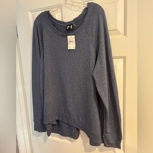 H by Bordeaux Nordstrom Relaxed Heather Blue Pullover Sweatshirt